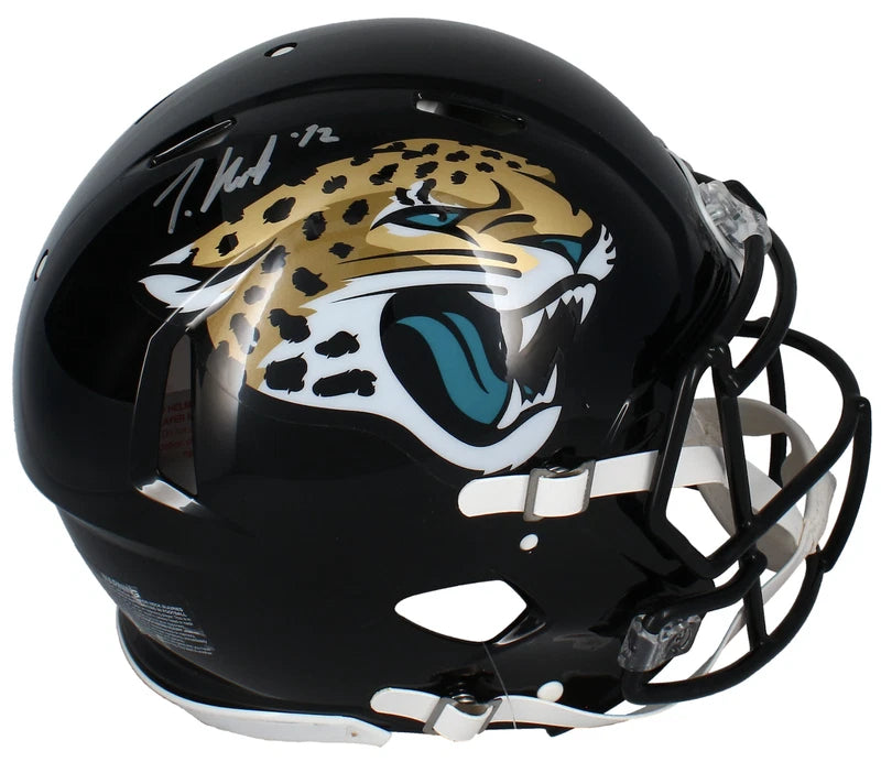 Travis Hunter Autographed Jacksonville Jaguars Speed Authentic Helmet Fanatics