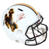 Josh Allen Autographed Wyoming Cowboys Speed Full Size Helmet Beckett Witnessed