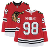 Connor Bedard Autographed Chicago Blackhawks Red Fanatics Premium Jersey Fanatics