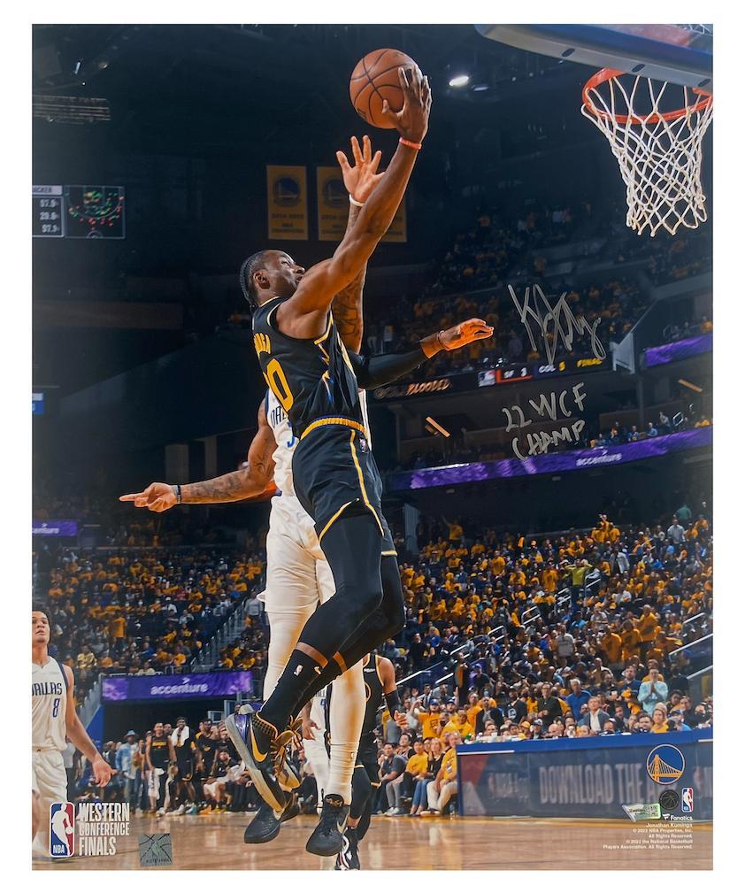 JONATHAN KUMINGA Autographed/Inscribed "22 WCF CHAMP" Golden State Warriors 2022 NBA Western Conference Finals 16" x 20" Photograph FANATICS