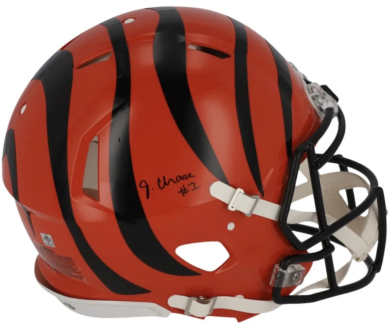 Ja'Marr Chase Autographed Cincinnati Bengals Speed Authentic Helmet Fanatics