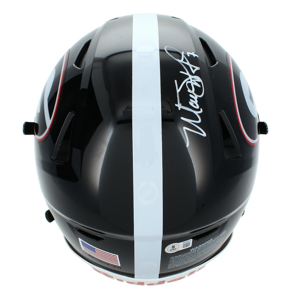 Matthew Stafford Autographed Georgia Bulldogs Black Alternate Speedflex Authentic Helmet Beckett Witnessed