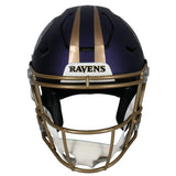Ray Lewis Autographed Baltimore Ravens Purple 2024 Alternate Speedflex Authentic Helmet Beckett Witnessed