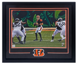 Joe Burrow Autographed Cincinnati Bengals Custom Framed In Pocket 16" x 20" Photograph Fanatics