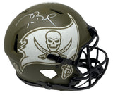 TOM BRADY Autographed Tampa Bay Buccaneers 2022 Salute to Service Speed Authentic Helmet FANATICS
