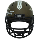 Brandon Aubrey Autographed Dallas Cowboys 2022 Salute to Service Speed Mini Helmet Beckett Witnessed
