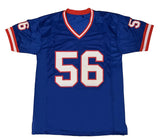 Lawrence Taylor Autographed #56 Navy Blue Throwback Custom Jersey Beckett Witnessed