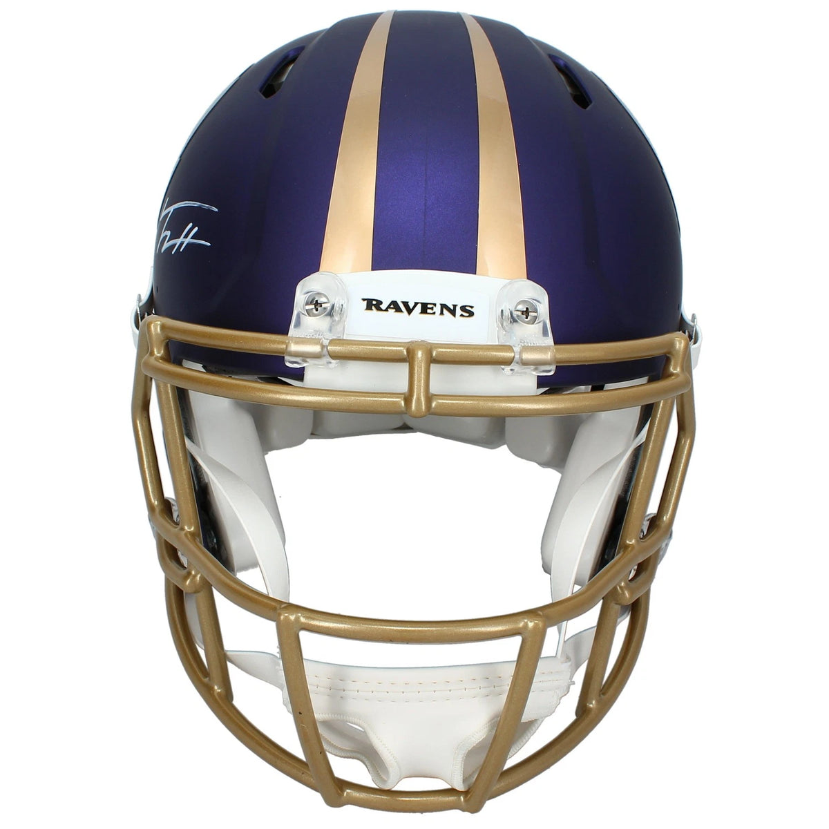 Trey Hendrickson Autographed Baltimore Ravens Purple 2024 Alternate Speed Authentic Helmet JSA Witnessed