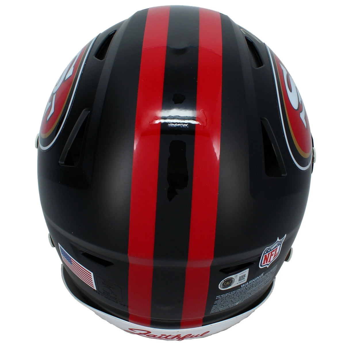 Nick Bosa Autographed San Francisco 49ers Black Rivalries Speedflex Authentic Helmet Beckett Witnessed
