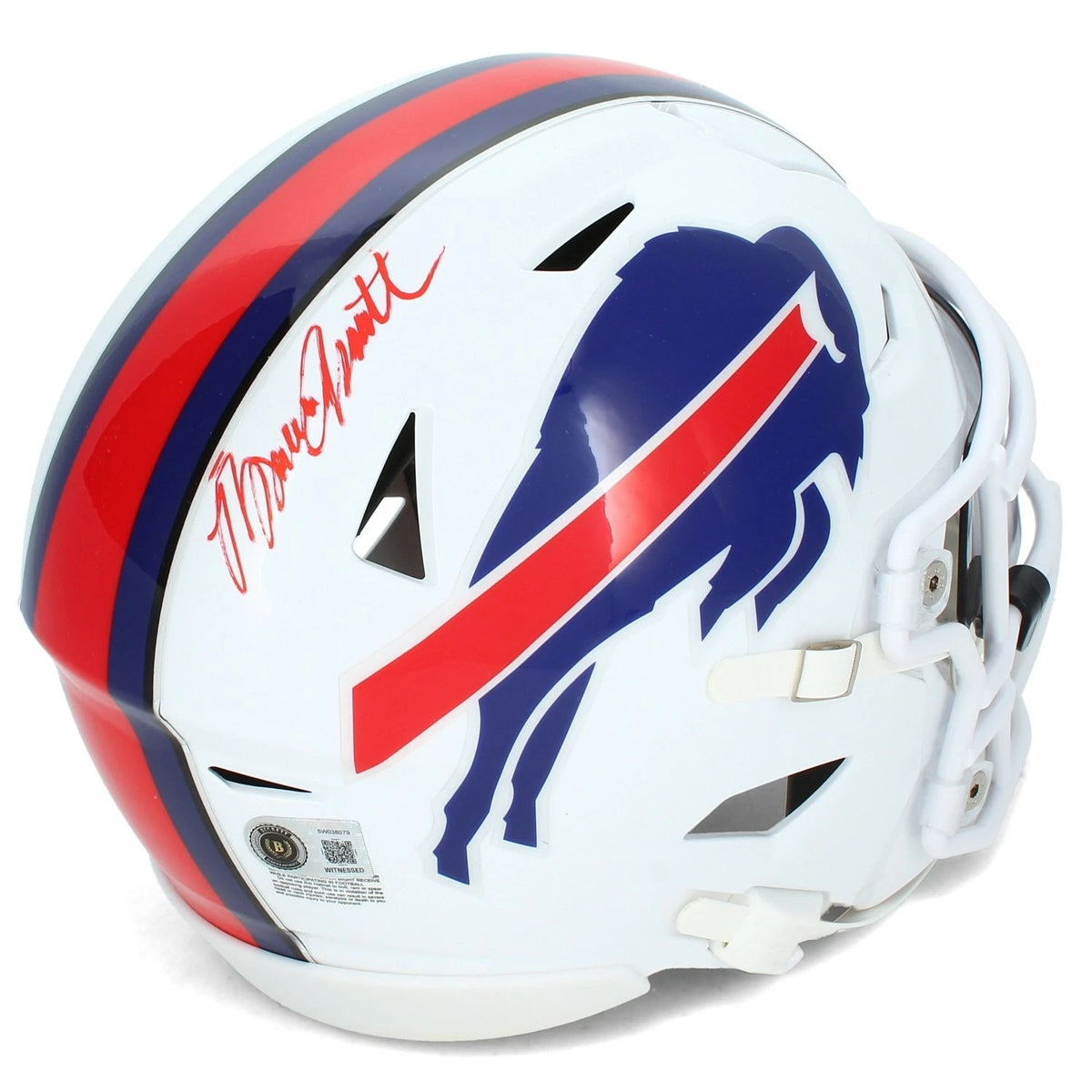 Bruce Smith Autographed Buffalo Bills Speedflex Midi Helmet Beckett Witnessed