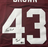 Larry Brown Autographed/Inscribed "72 MVP" #43 Burgundy Custom Jersey Beckett Witnessed