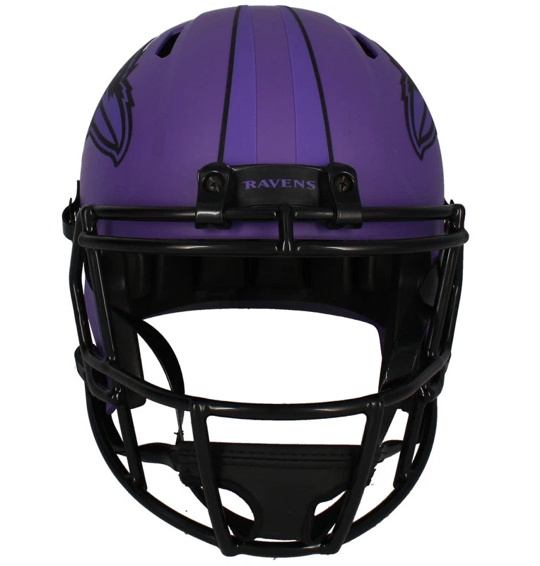 Terrell Suggs Autographed Baltimore Ravens RAVE Speed Full Size Helmet Beckett Witnessed