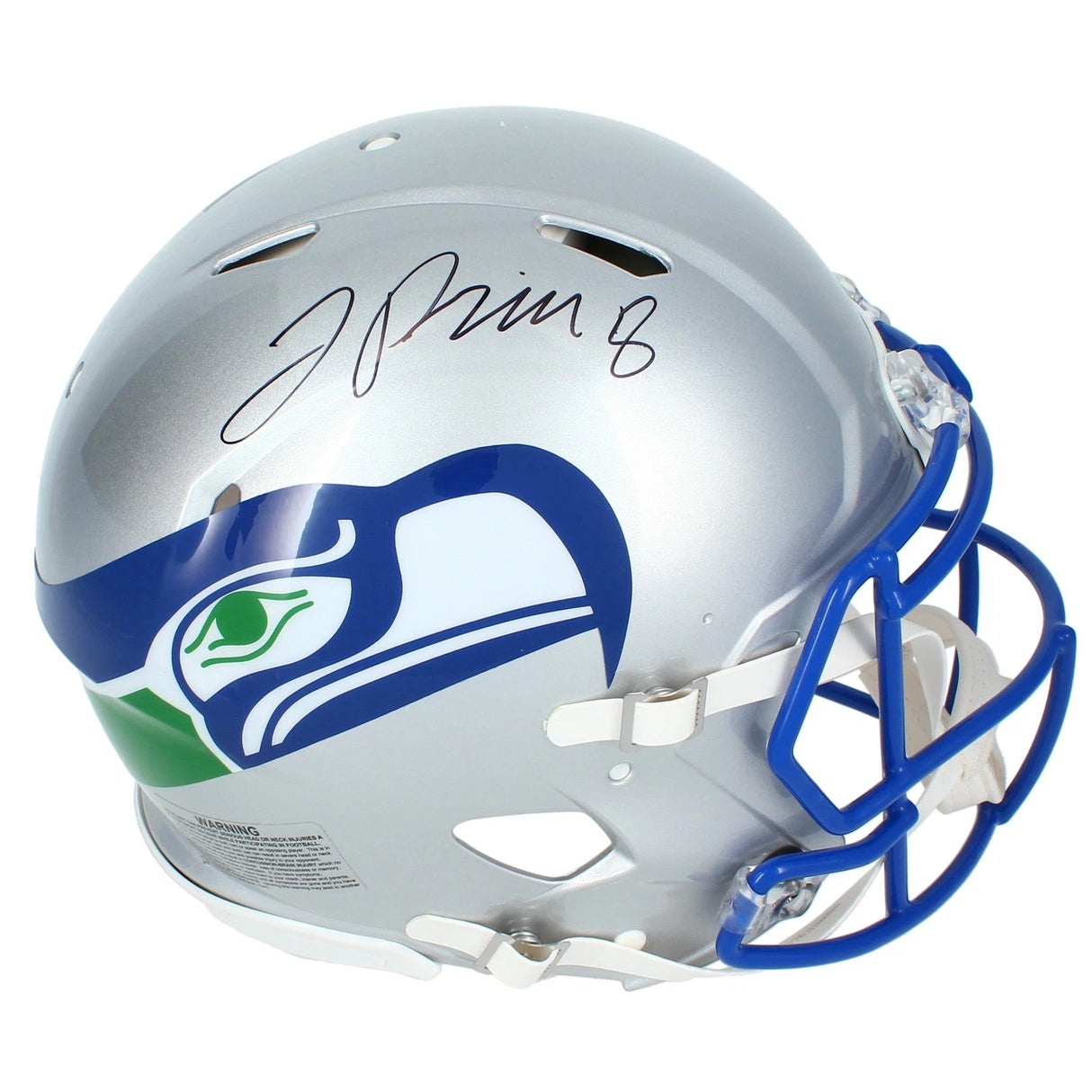 Jadarian Price Autographed Seattle Seahawks 1983-01 Throwback Speed Authentic Helmet Beckett Witnessed