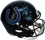 Anthony Richardson Autographed/Inscribed "2023 1st Rd Pick" Indianapolis Colts Black 2023 Alternate Speedflex Authentic Helmet LE 1/25 Fanatics