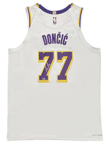 Luka Doncic Autographed Los Angeles Lakers White Nike Authentic Jersey Panini