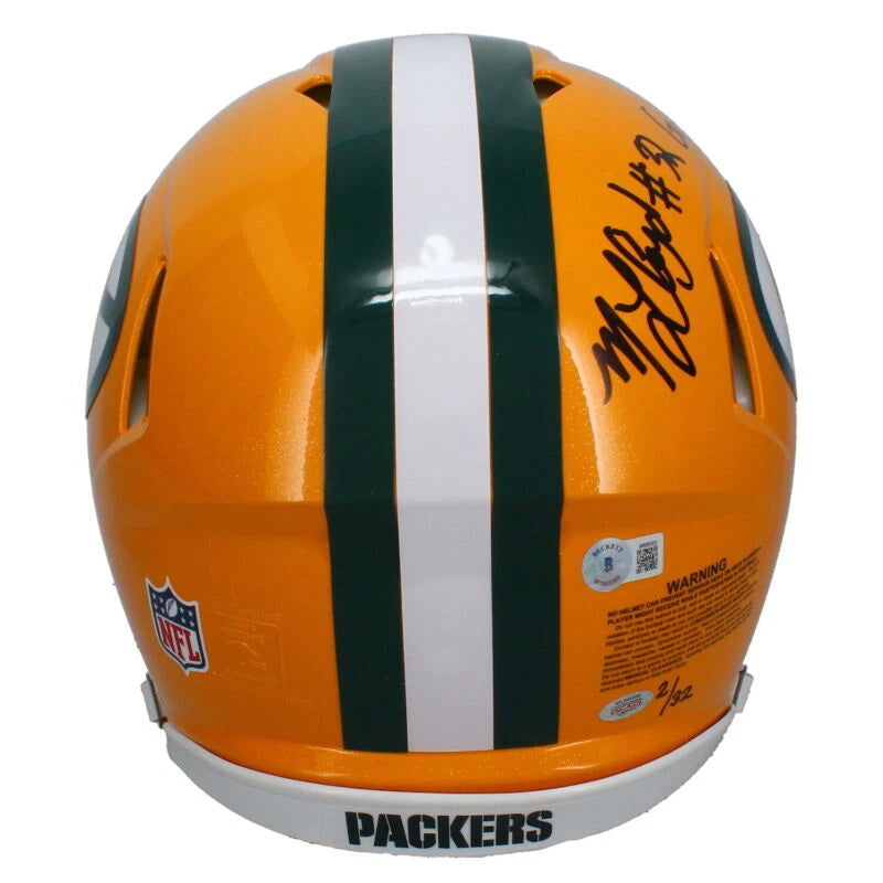 MarShawn Lloyd Autographed/Inscribed "Go Pack Go!" Green Bay Packers Speed Authentic Helmet Beckett/GDL LE 32