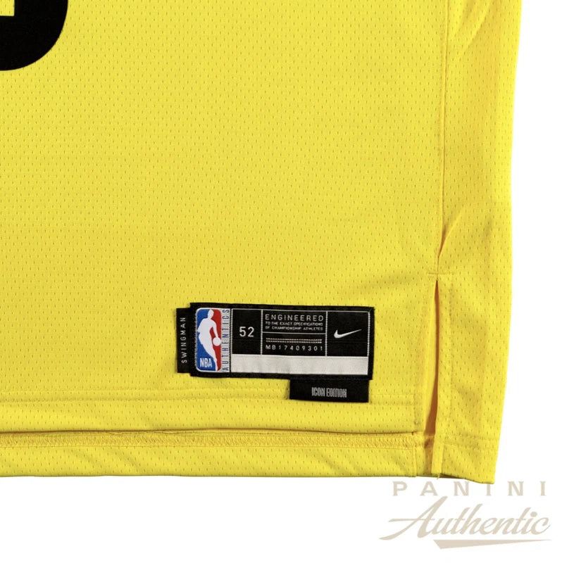 Keyonte George Autographed Utah Jazz Yellow Nike Remix Icon Edition Swingman Jersey Panini