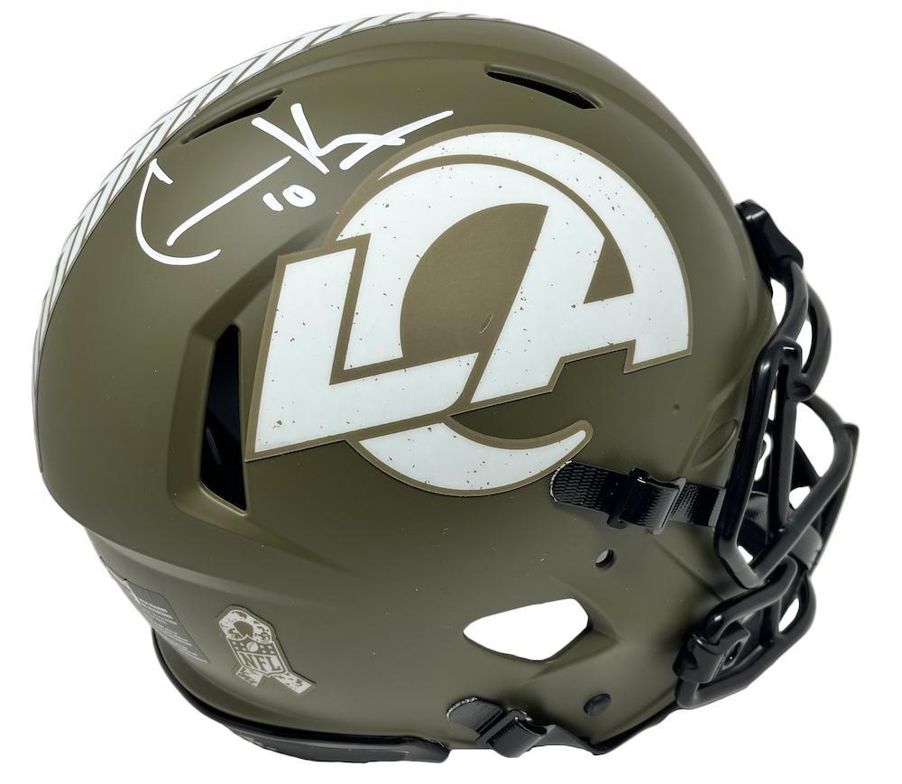 COOPER KUPP Autographed Los Angeles Rams 2022 Salute To Service Speed Authentic Helmet