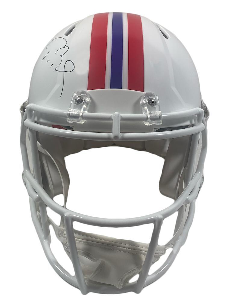 Tom Brady Autographed New England Patriots Throwback Speed Authentic Helmet Fanatics