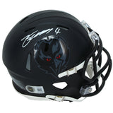 Zay Flowers Autographed Baltimore Ravens Black 2026 Alternate "Darkness" Speed Mini Helmet Beckett Witnessed