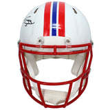 A.J. Brown Autographed New England Patriots 1990-92 Throwback Speed Authentic Helmet Beckett Witnessed