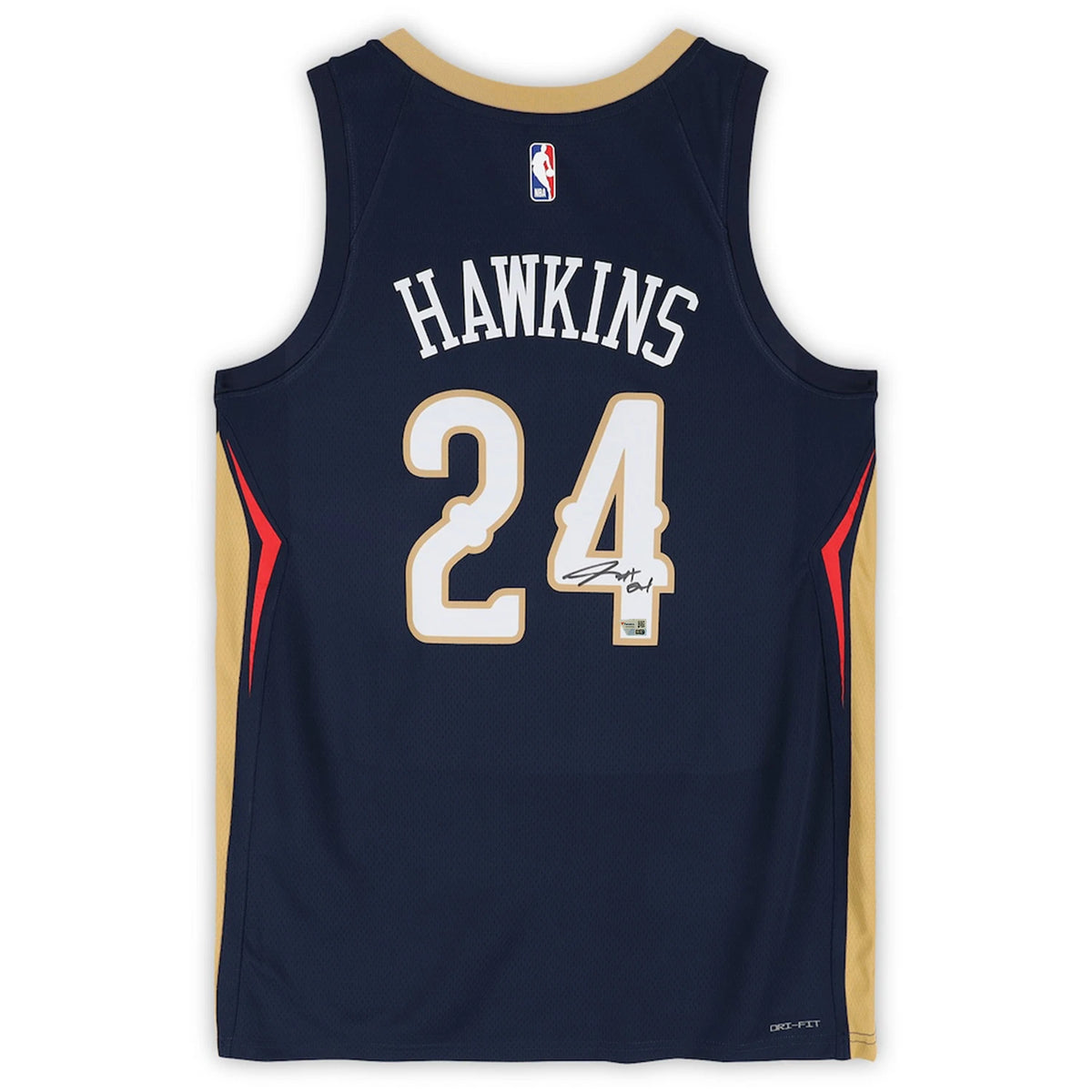 Jordan Hawkins Autographed New Orleans Pelicans Navy Nike Icon Edition Swingman Jersey Fanatics