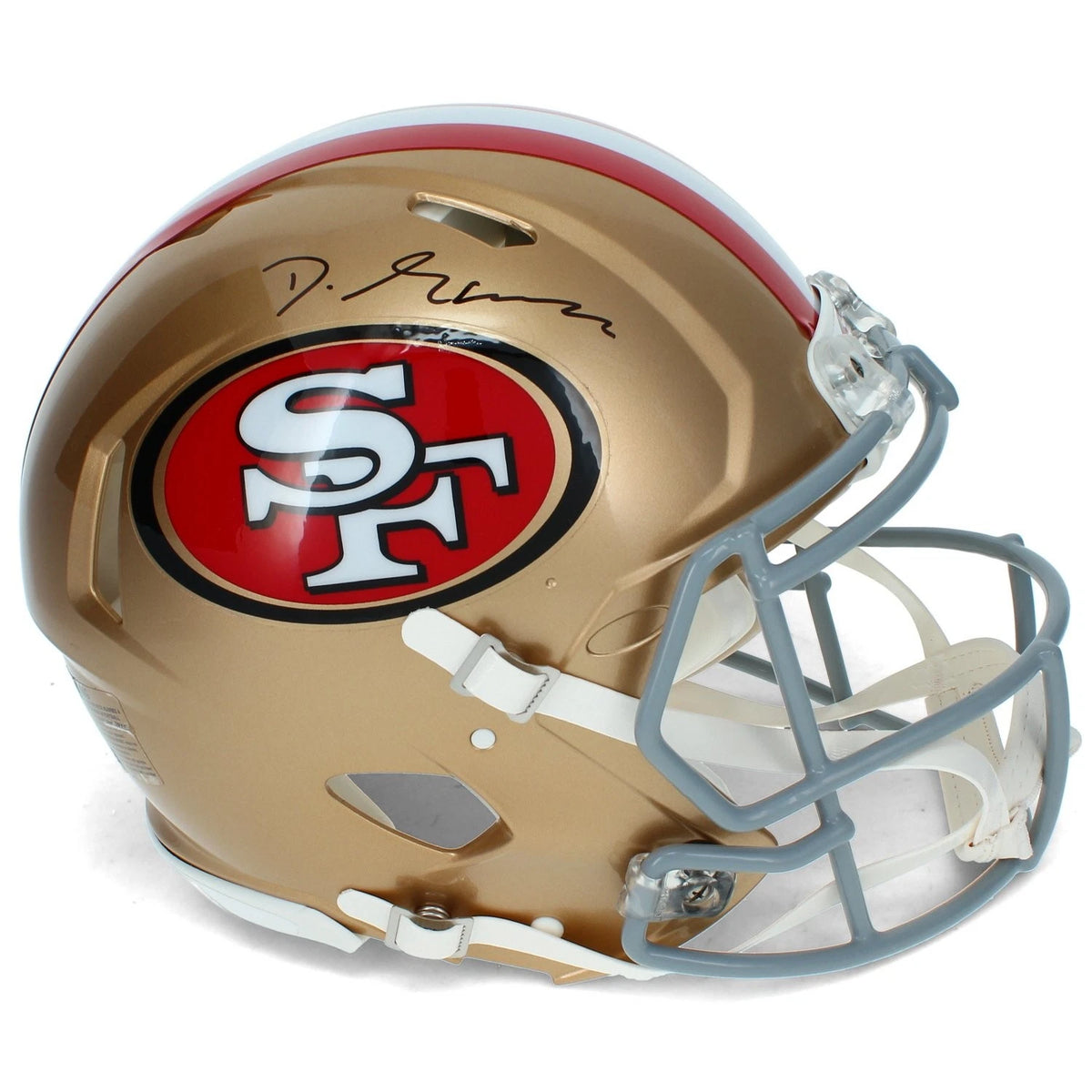 De'Zuan Stribling Autographed San Francisco 49ers Speed Authentic Helmet Beckett Witnessed