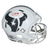 Dalton Schultz Autographed (in Red) Houston Texans 2024 Salute to Service Speed Full Size Helmet Beckett Witnessed