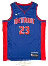 JADEN IVEY Autographed Detroit Pistons Nike Blue Swingman Jersey PANINI