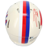 Josh Allen Autographed Buffalo Bills RETRO Speed Authentic Helmet Beckett Witnessed