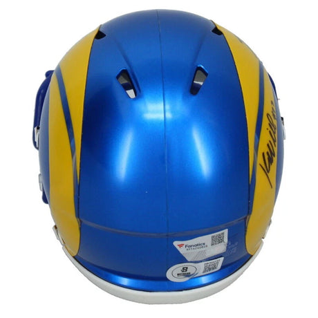 Kyren Williams/Puka Nacua Dual Autographed Los Angeles Rams Speed Mini Helmet Fanatics/Beckett Witnessed