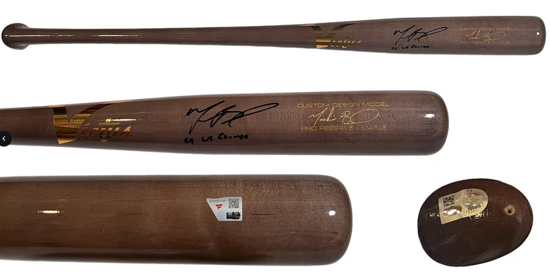 Mookie Betts Los Angeles Dodgers Autographed/Inscribed "24 WS Champs" Grey Victus Game Model Bat Fanatics