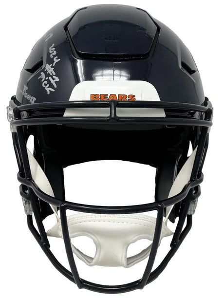 Caleb Williams Autographed/Inscribed "2024 #1 Pick DA BEARS!" Chicago Bears Speedflex Authentic Helmet LE 50 Fanatics