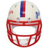 Christian Gonzalez Autographed New England Patriots RETRO Speed Mini Helmet Beckett Witnessed