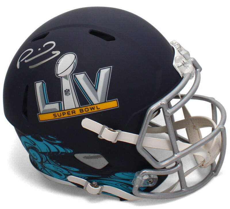 PATRICK MAHOMES Autographed Superbowl LV Logo Speed Full Size Helmet BECKETT
