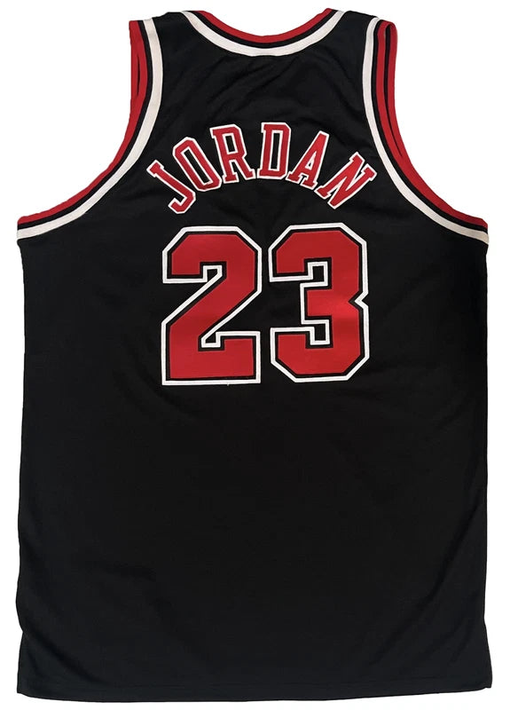 Michael Jordan Autographed Chicago Bulls Black Nike Authentic Jersey with 98/99 Retirement Season Patch UDA