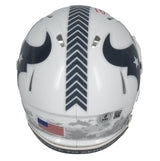 Dalton Schultz Autographed (In Red) Houston Texans 2024 Salute to Service Speed Mini Helmet Beckett Witnessed