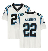 CHRISTIAN MCCAFFREY Autographed/Inscribed "RUN CMC" Carolina Panthers White Nike Limited Jersey FANATICS
