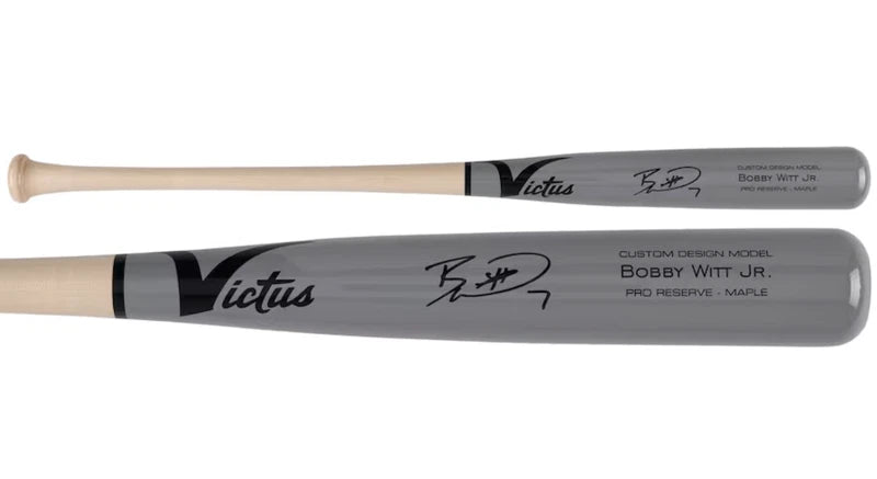 Bobby Witt Jr. Autograped Grey Victus Game Model Bat Fanatics