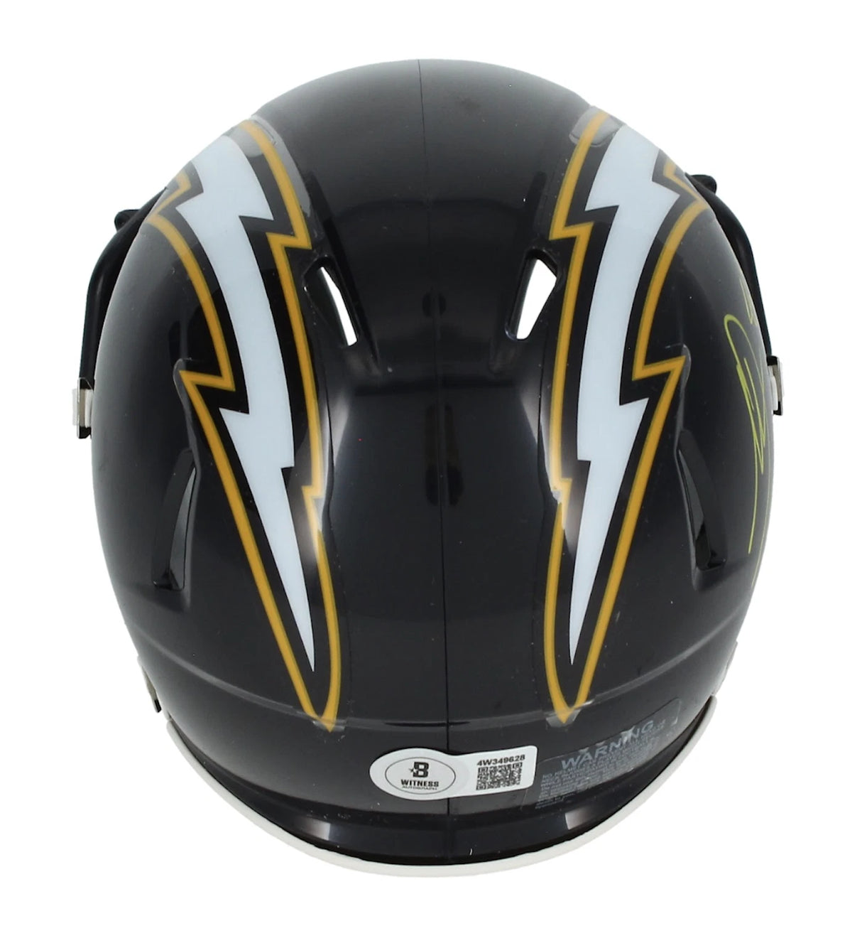 Antonio Gates Autographed Chargers 1988-06 Throwback Speed Mini Helmet Beckett Witnessed
