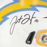 Justin Herbert Autographed Los Angeles Chargers Speedflex Authentic Helmet Fanatics