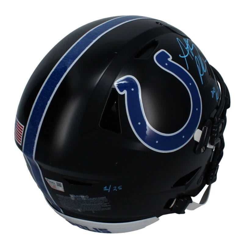 Anthony Richardson Autographed/Inscribed "2023 1st Rd Pick" Indianapolis Colts Black 2023 Alternate Speedflex Authentic Helmet LE 1/25 Fanatics