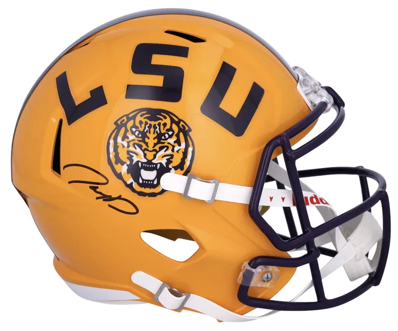 Jayden Daniels Autographed LSU Tigers Speed Full Size Helmet Fanatics