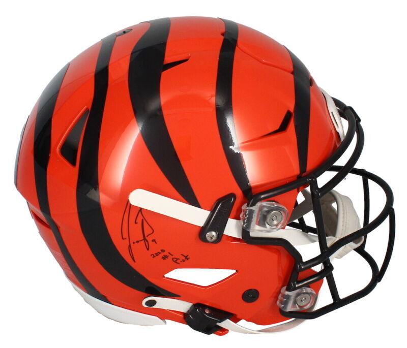 Joe Burrow Autographed/Inscribed "2020 #1 Pick" Cincinnati Bengals Speedflex Authentic Helmet Fanatics