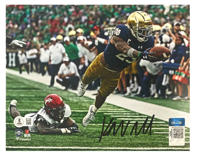 Kyren Williams Autographed Notre Dame Fighting Irish "Diving TD" 8" x 10" Photograph Beckett Witnessed