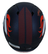 Bo Nix Autographed Denver Broncos 2024 Speed Full Size Helmet Beckett Witnessed