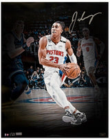 JADEN IVEY Autographed Detroit Pistons "Logoman" 16" x 10" Photograph PANINI LE 123