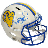 Matthew Stafford Autographed Los Angeles Rams RETRO Speed Full Size Helmet Beckett Witnessed