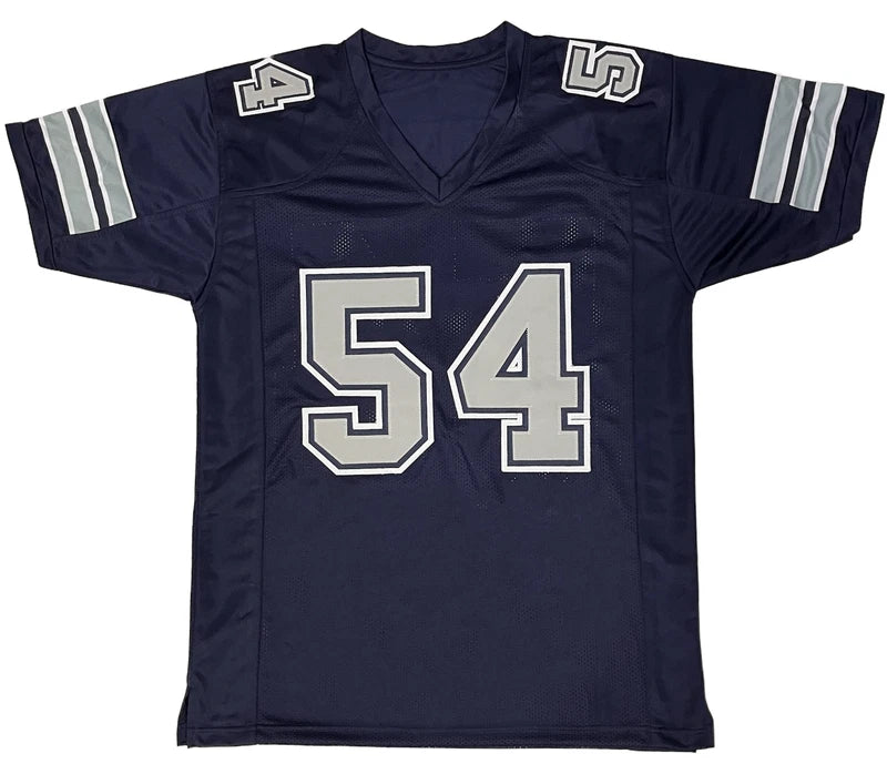 Randy White Autographed/Inscribed "HOF 94" #54 Navy Custom Jersey Beckett Witnessed
