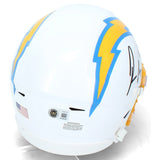 Omarion Hampton Autographed Los Angeles Chargers Speedflex Midi Helmet Beckett Witnessed